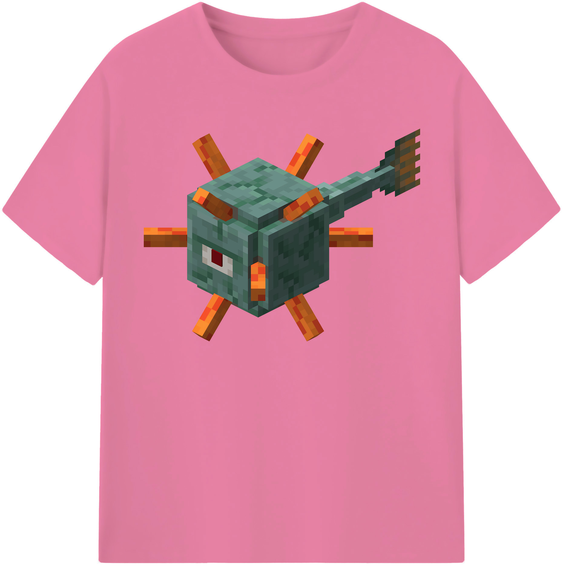 （画像用） マインクラフト ブロックの世界 Minecraft MC Block world 綿100％半袖Tシャツ（フロントプリント）